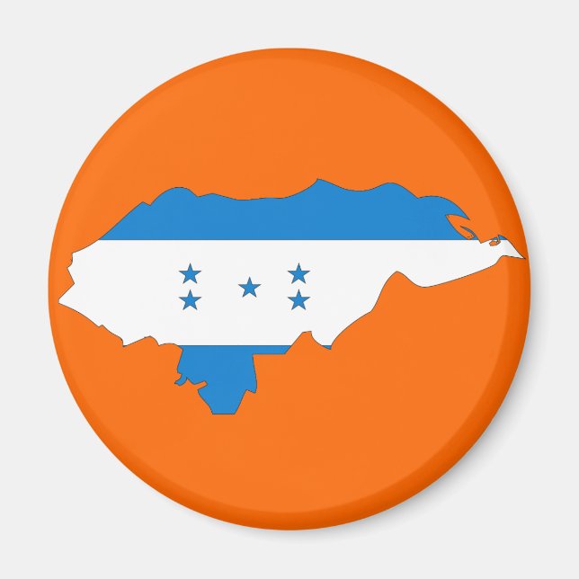 Honduras flag map magnet (Front)