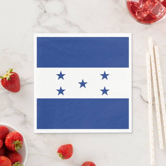 Honduras flag napkin (Insitu)