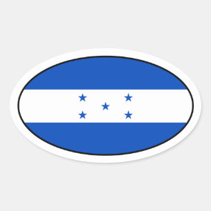 Honduras Flag Oval Sticker