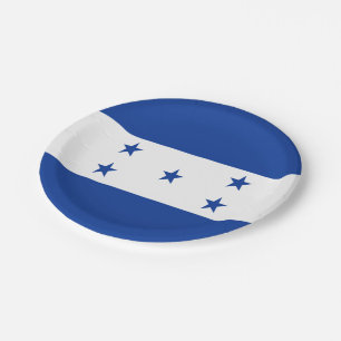 Honduras flag paper plate