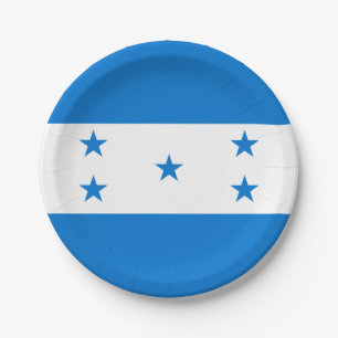 Honduras flag paper plate
