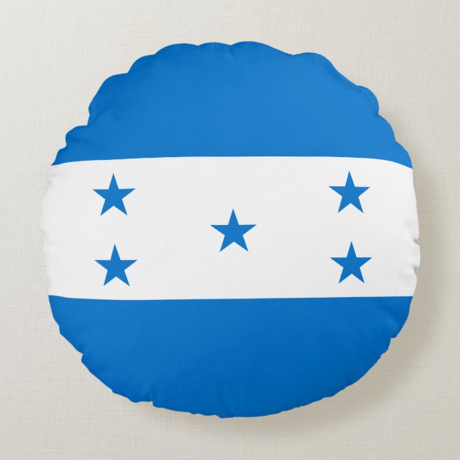 Honduras Flag Round Cushion (Front)