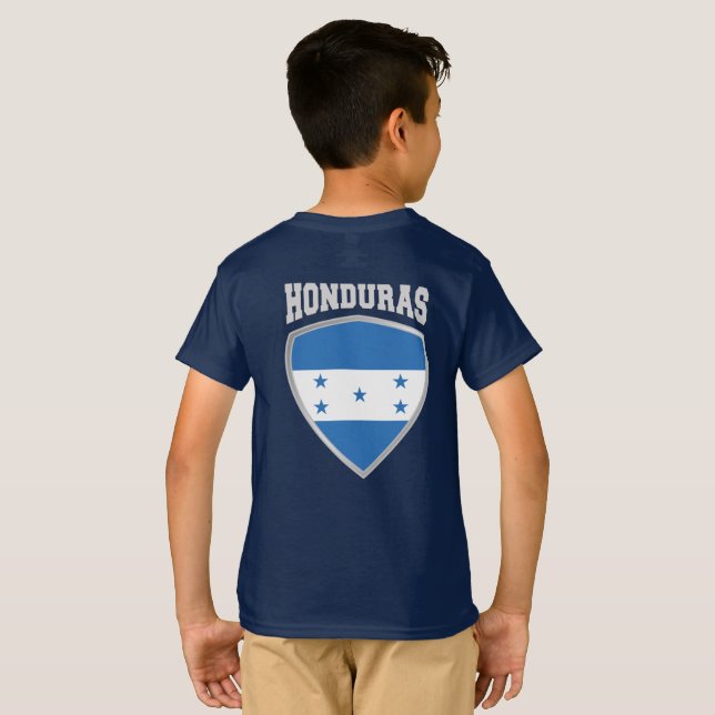 Honduras Flag Shield T-Shirt (Back Full)