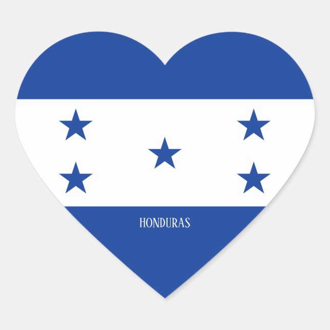 Honduras Flag Splendid Patriotic Heart Sticker (Front)