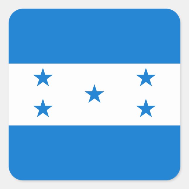 Honduras Flag Square Sticker (Front)