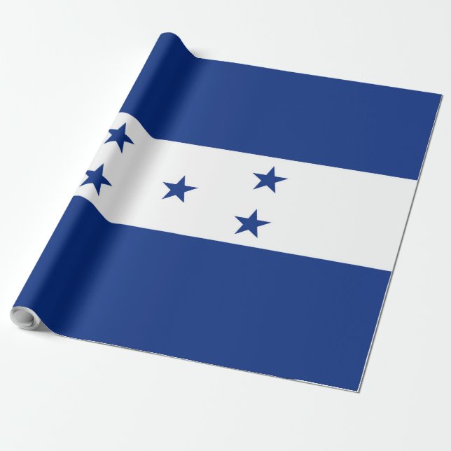 Honduras flag wrapping paper (Unrolled)