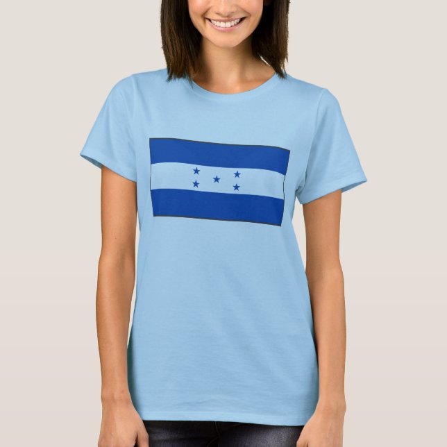 Honduras Flag x Map T-Shirt (Front)