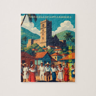  Honduras Fortaleza de Santabarbara Retro poster Jigsaw Puzzle