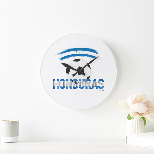 Honduras Fútbol Reloj de Pared Large Clock (Home)