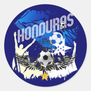 Honduras Grunge flag futbol festa soccer design Classic Round Sticker