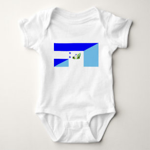 honduras guatemala country half flag symbol baby bodysuit