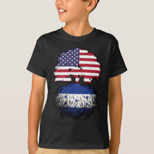 Honduras Honduran American USA Tree Roots Flag T-Shirt