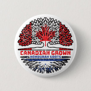 Honduras Honduran Canadian Canada Tree Roots Flag 6 Cm Round Badge