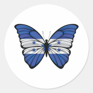 Honduras Hypolimnas Butterfly Classic Round Sticker