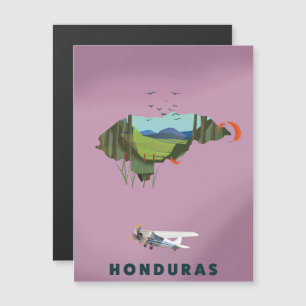 Honduras Illustrated map travel poster