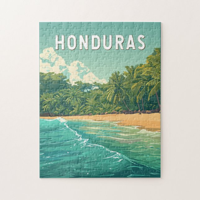 Honduras Illustration Travel Art Vintage Jigsaw Puzzle (Vertical)