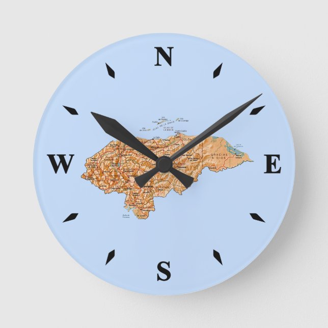 Honduras Map Clock (Front)
