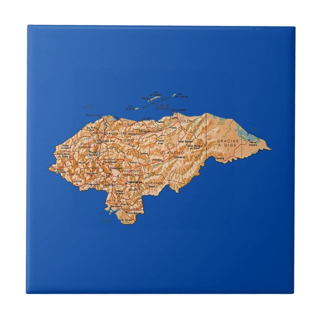 Honduras Map Tile (Front)