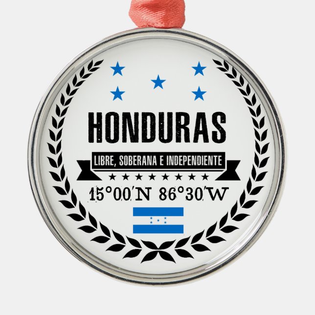 Honduras Metal Tree Decoration (Front)