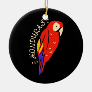 Honduras Parrot Ceramic Tree Decoration