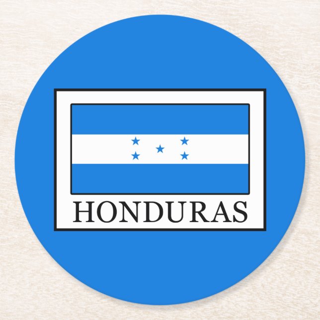 Honduras Round Paper Coaster (Front)