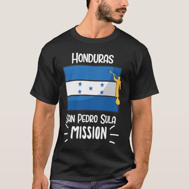 Honduras San Pedro Sula Mormon LDS Mission Mission T-Shirt (Front)
