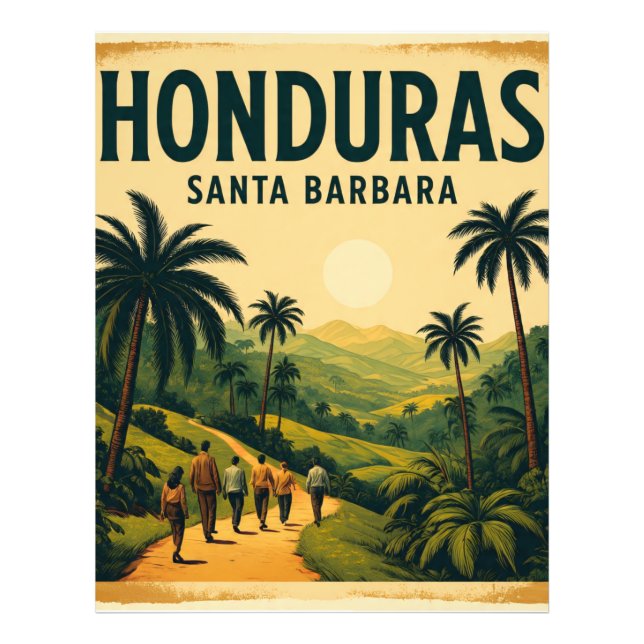  Honduras Santa Barbara Retro poster (Front)