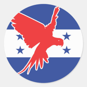 Honduras Scarlet macaw Honduran National Animal Classic Round Sticker