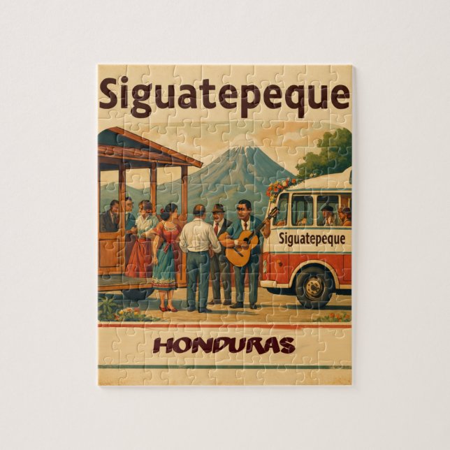  Honduras SIGUATEPEQUE Retro poster Jigsaw Puzzle (Vertical)