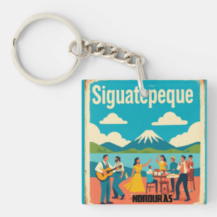  Honduras SIGUATEPEQUE Retro poster Key Ring