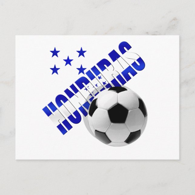 Honduras soccer stars football ball artwork design postcard (Front)