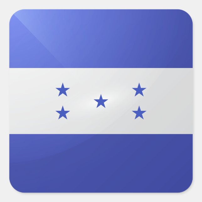 Honduras square glossy flag sticker (Front)
