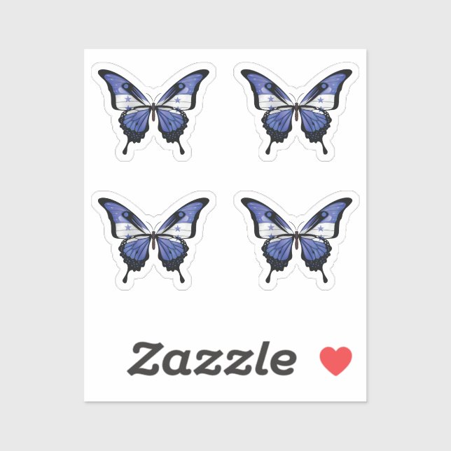 Honduras Swallowtail Butterfly Flag Sticker (Sheet)