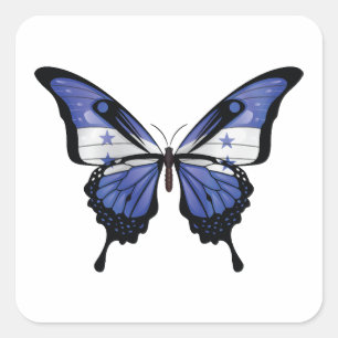 Honduras Swallowtail Butterfly Flag Sticker