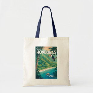Honduras Toucan Illustration Travel Art Vintage Tote Bag