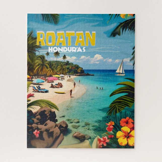 Honduras Travel Vintage Retro Poster Jigsaw Puzzle (Vertical)