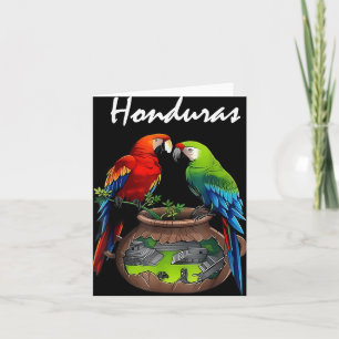 Honduras Trip Scarlet Macaw Honduras Family Vacati Card