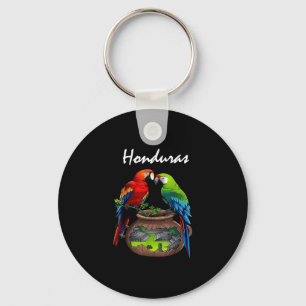 Honduras Trip Scarlet Macaw Honduras Family Vacati Key Ring