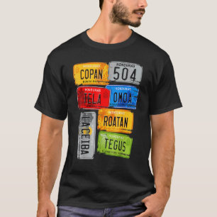 Honduras  turistic car plates  Copan  Tela  Omoa T-Shirt