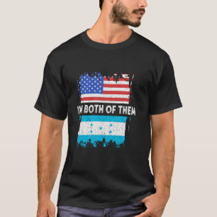 Honduras USA I'm Both Of Them America Honduran Roo T-Shirt