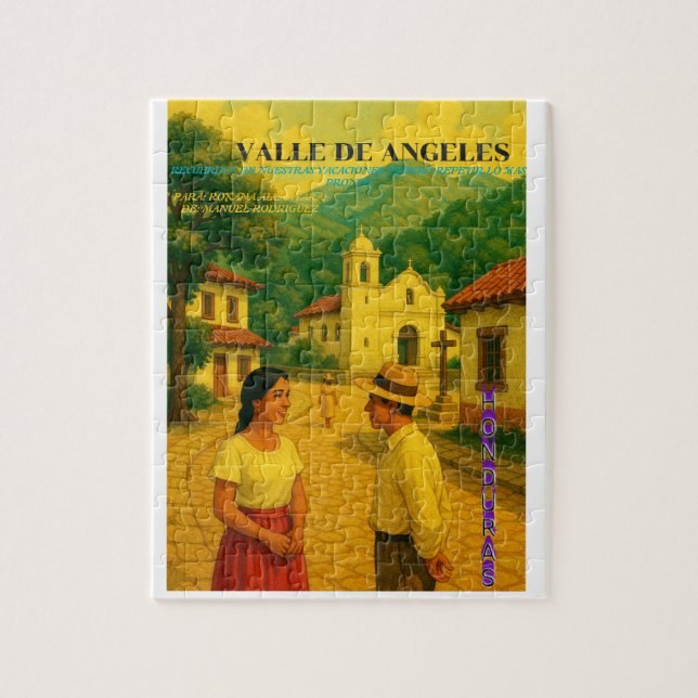  Honduras Valle de Angeles Retro poster Jigsaw Puzzle (Vertical)