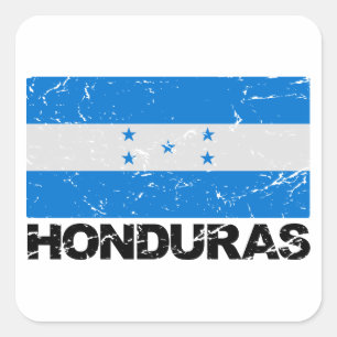 Honduras Vintage Flag Square Sticker
