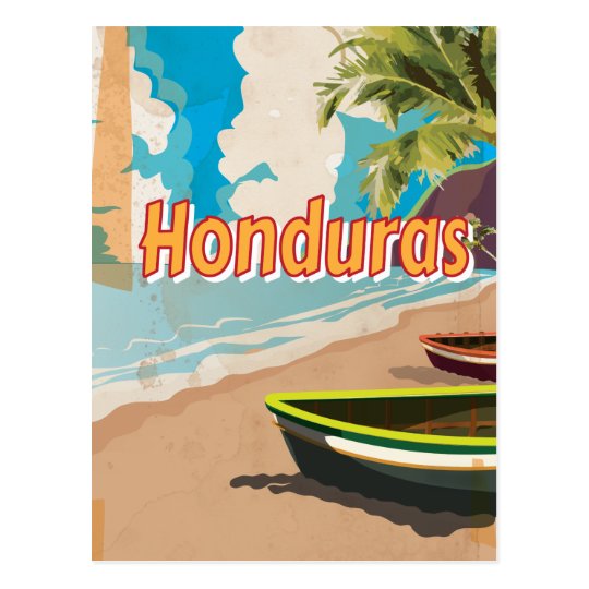 Honduras Vintage vacation Poster Postcard