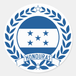 Honduras Wreath Classic Round Sticker