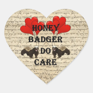 Hone badger do care heart sticker