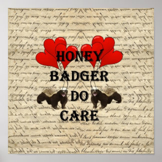 Hone badger do care poster