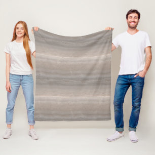 Honed Travertine Stone Mushroom Taupe Minimalist Fleece Blanket