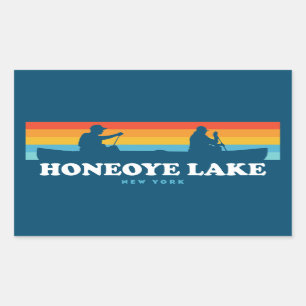 Honeoye Lake New York Canoe Rectangular Sticker