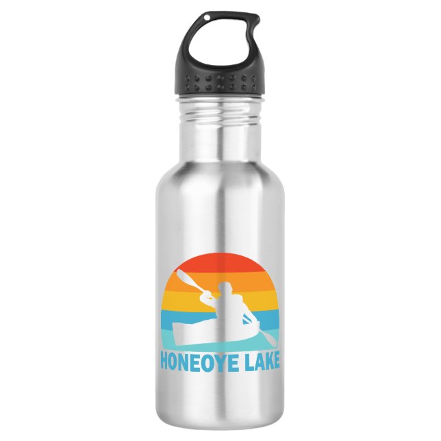 Honeoye Lake New York Kayak 532 Ml Water Bottle (Front)