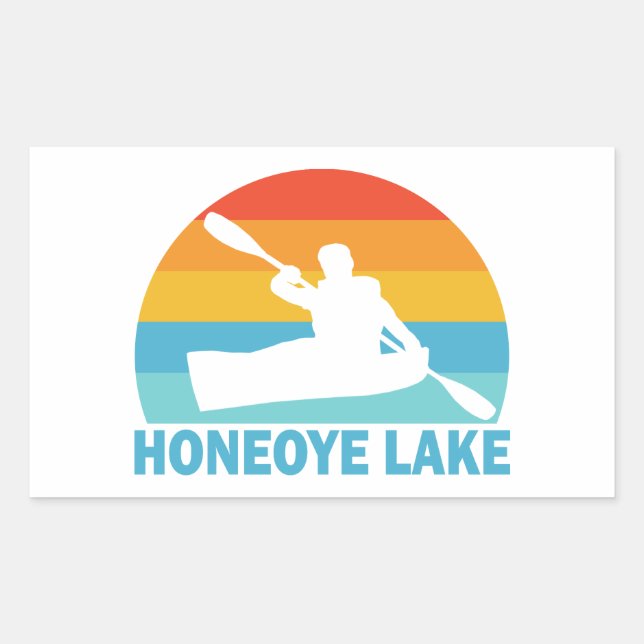 Honeoye Lake New York Kayak Rectangular Sticker (Front)